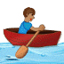 🚣🏽‍♂️ man rowing boat: medium skin tone display on Samsung